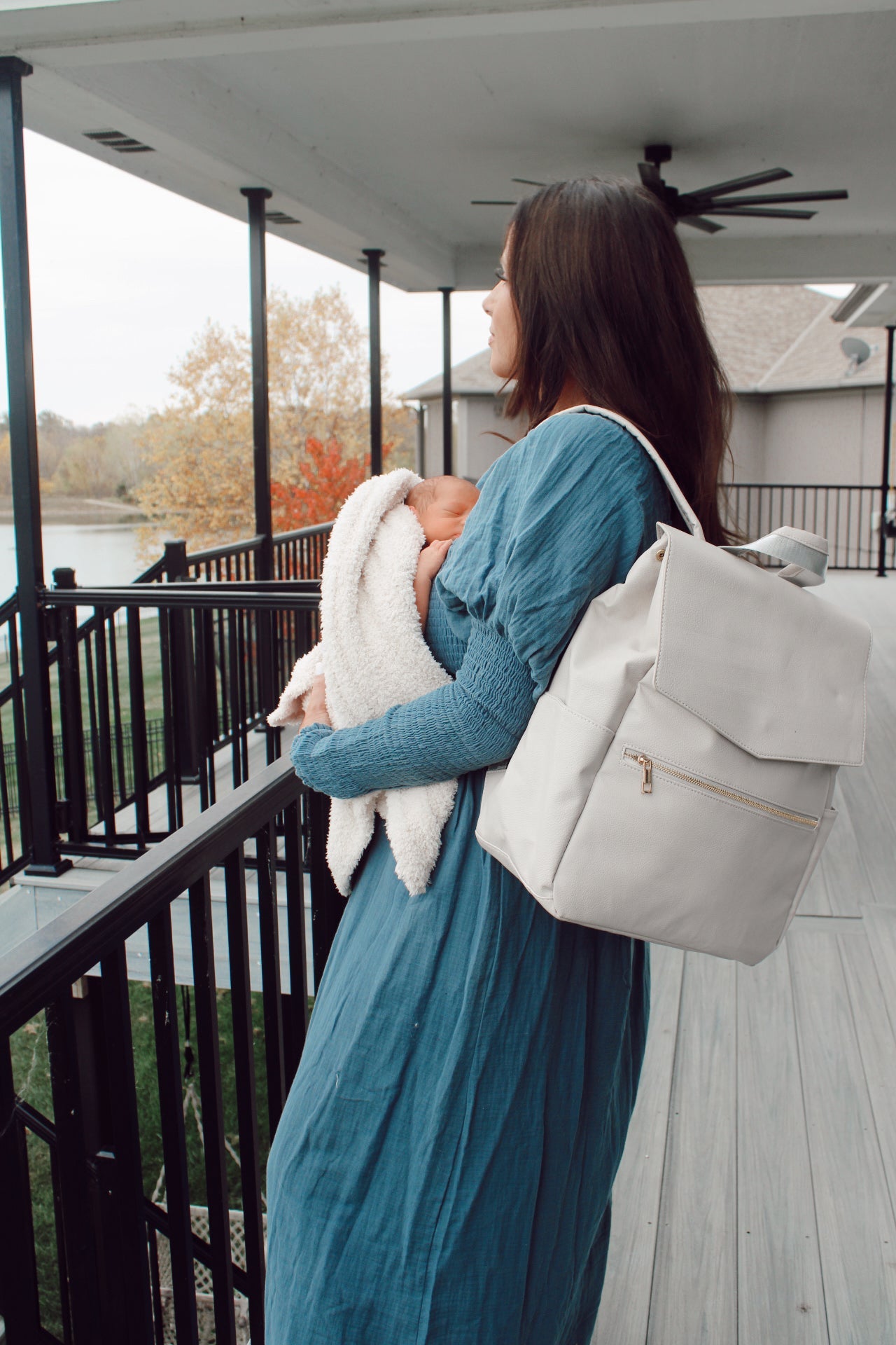 Leather Diaper Bag Backpack