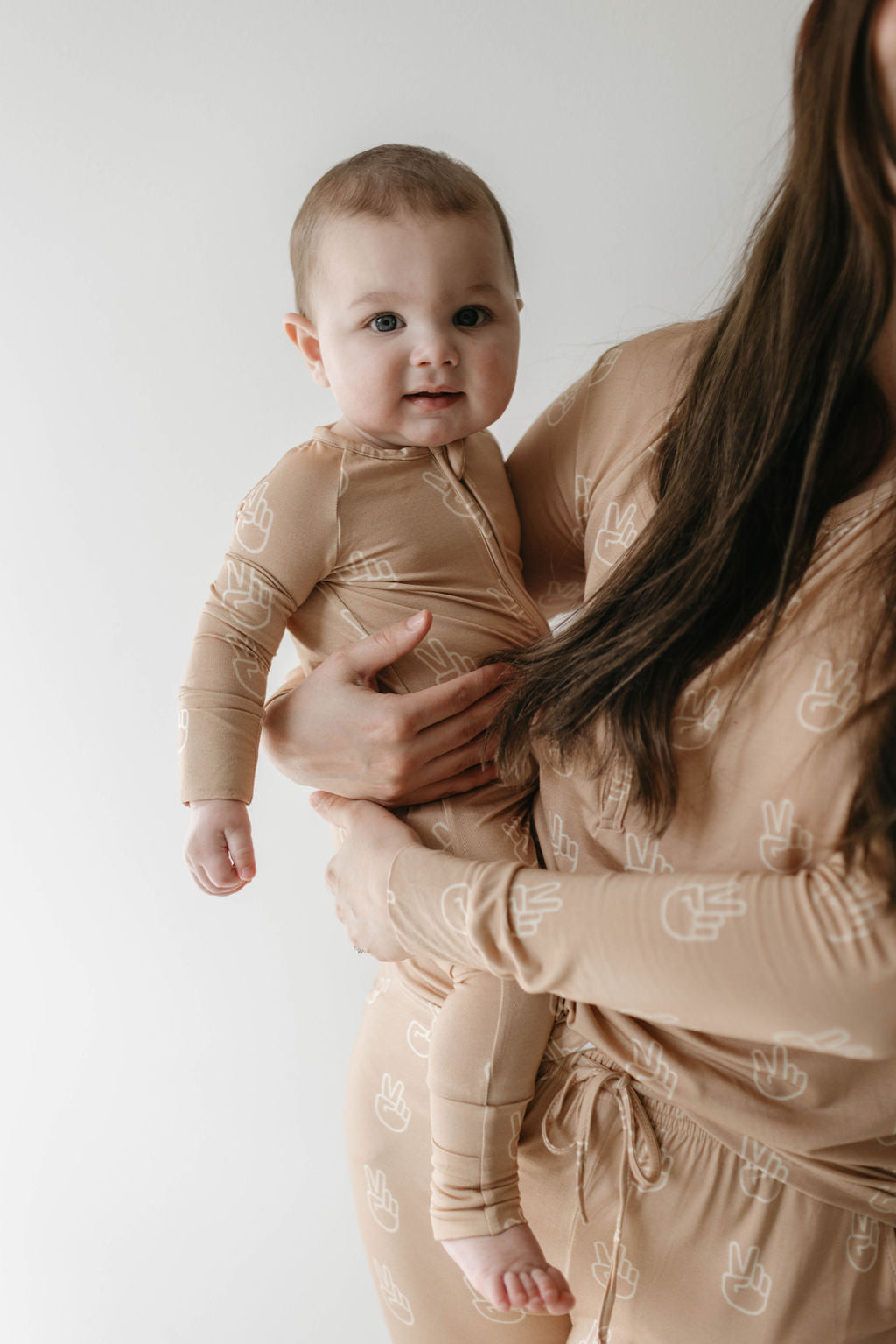 Bamboo Zip Pajama | Peace Sign