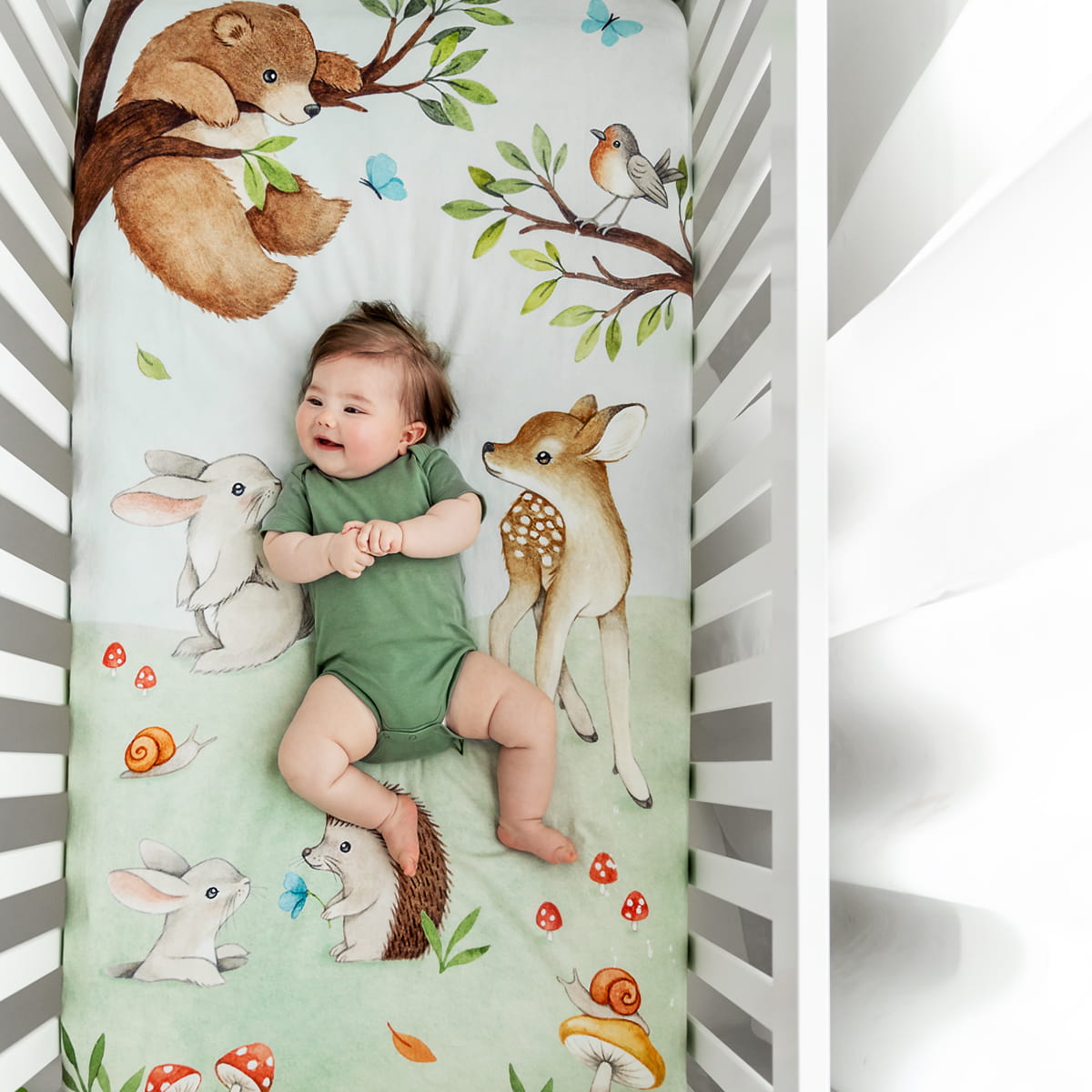 Enchanted Forest Standard Size Crib Sheet