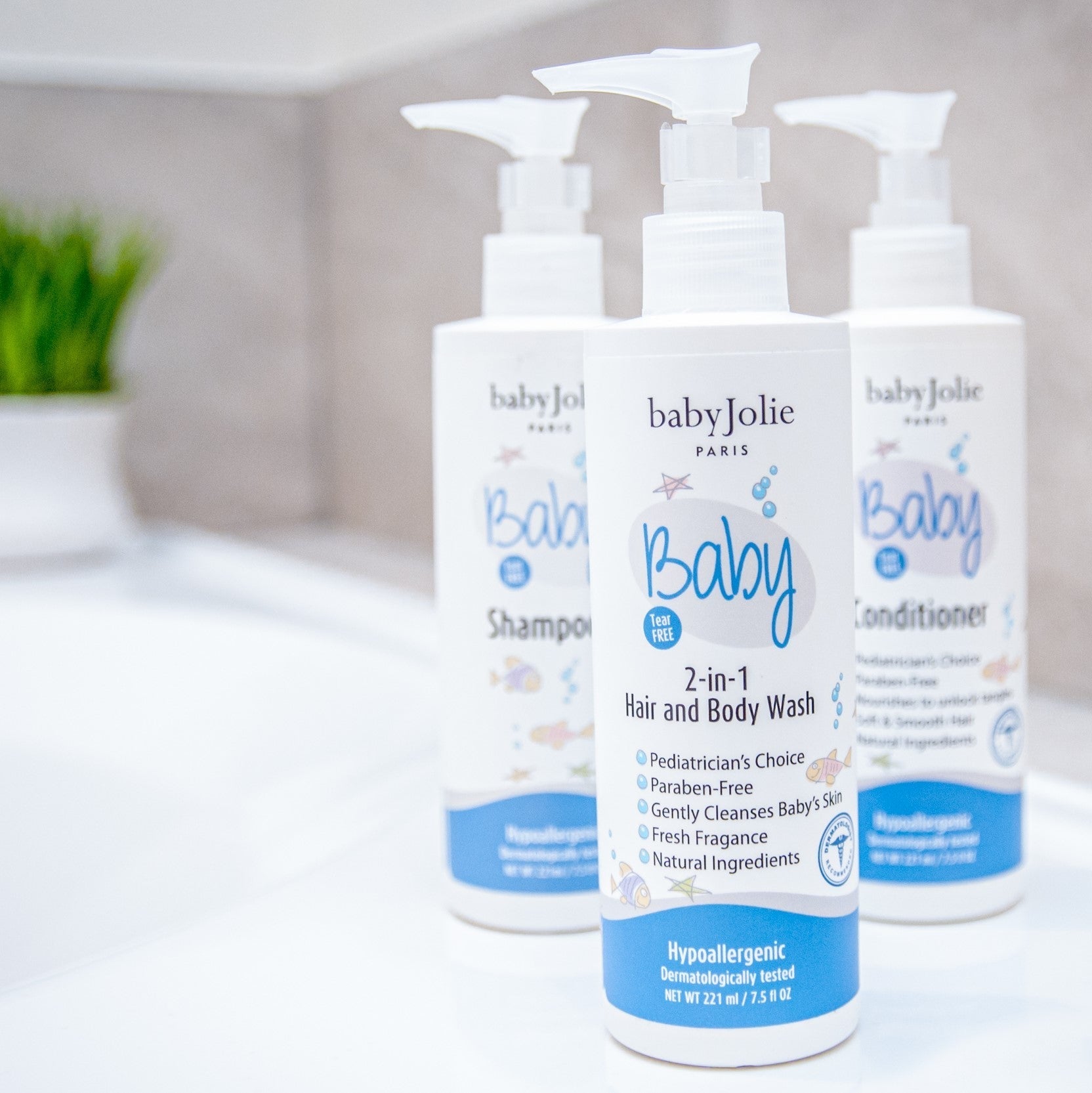 Baby Jolie Baby Bath Bundle - 2-in-1 Baby Body Wash & Lotion