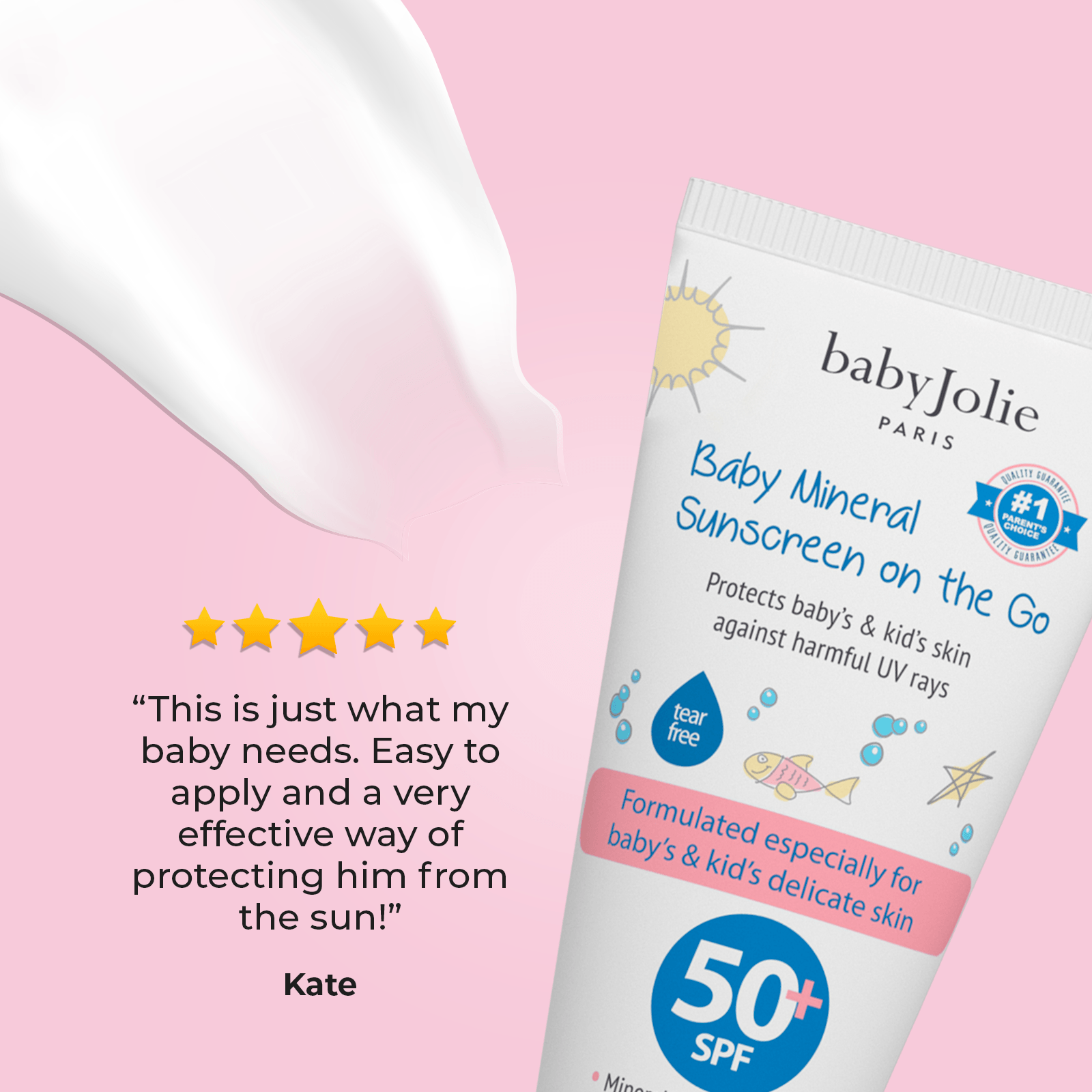 Baby Jolie Mineral Sunscreen SPF 50 for Kids | 6oz (180ml)