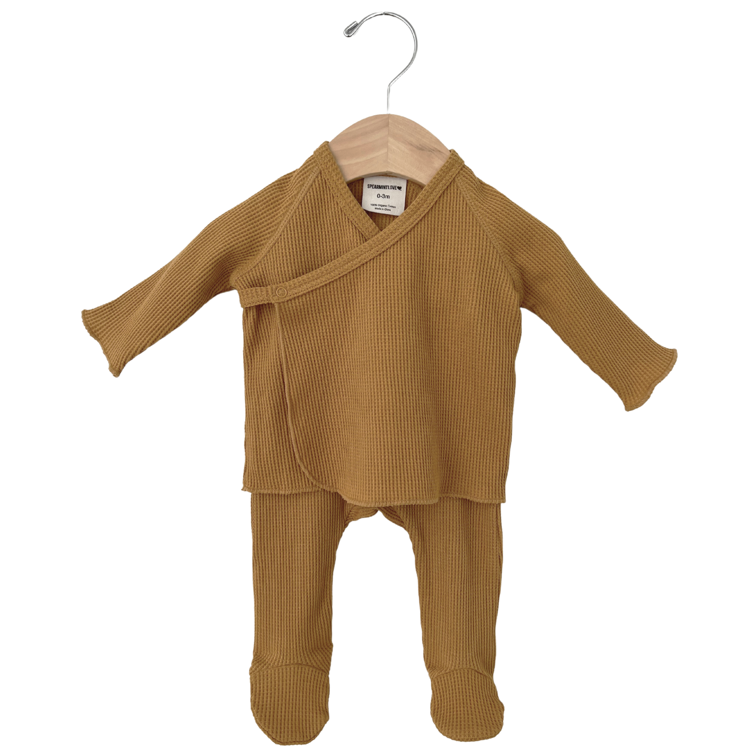 Honey Organic Waffle Kimono & Pant Set