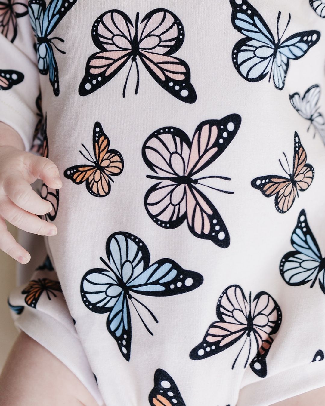 Short Sleeve Bubble Romper | Butterflies