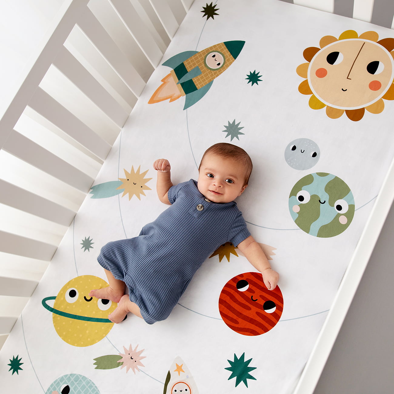 Space Explorer Standard Size Crib Sheet