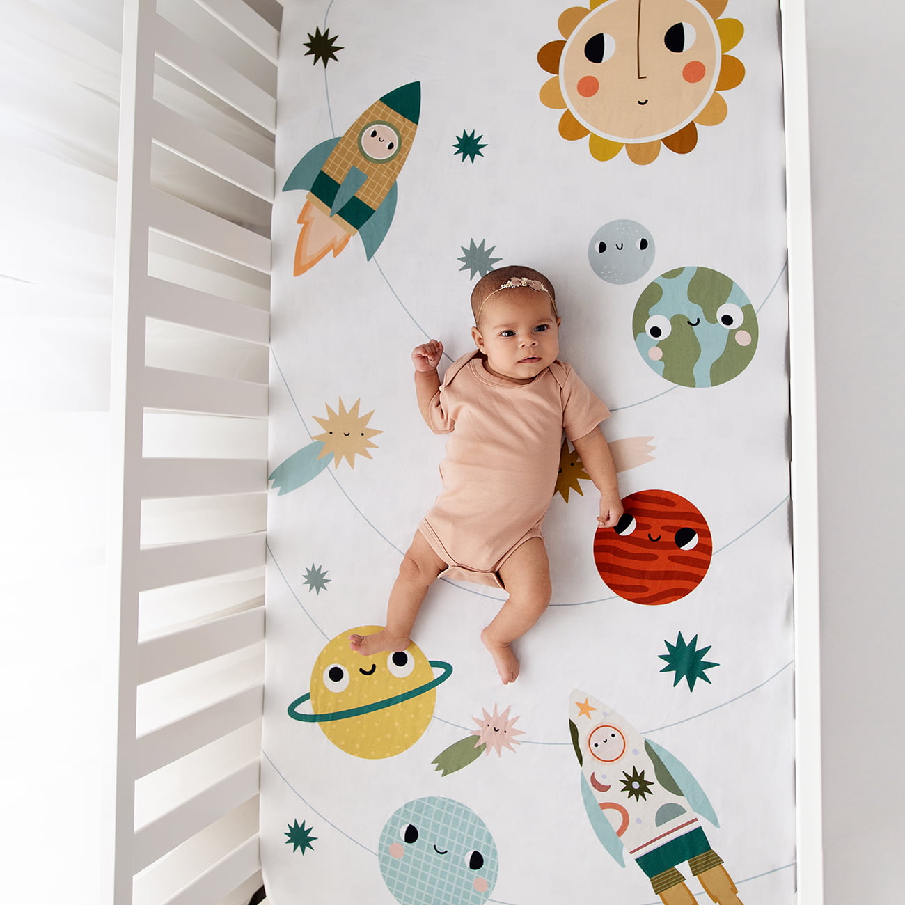 Space Explorer Standard Size Crib Sheet