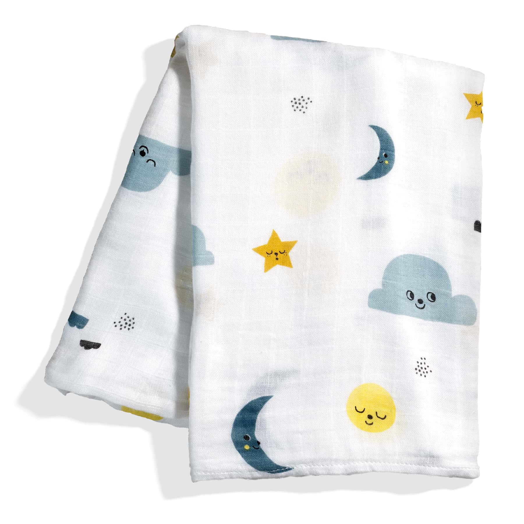 Moon and stars bamboo swaddle