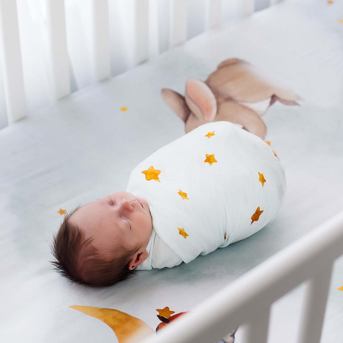 Goodnight Wonderland bamboo swaddle